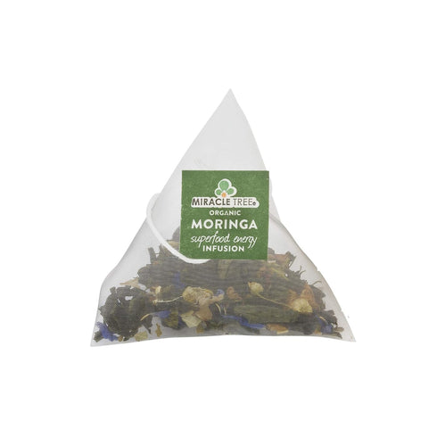 Miracle Tree's Moringa Energy Tea - Cherry Chamomile Tea | Super Caffeinated Blend | Healthy Coffee Alternative, Perfect for Focus | Organic Certi...