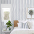 LXCREAT Removable Wallpaper Forgiving Blue/White Stripes Peel and Stick Wallpaper 17.71 in X 118 in Modern Self Adhesive Vinyl for Home Renovation...
