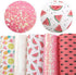 Summer Fruits Faux Leather Sheet Glitter Synthetic Leather Fabric Assorted 5 Pcs 7.7" x 12.9" (20 cm x 33 cm) for Hair Bows Headbands Making...
