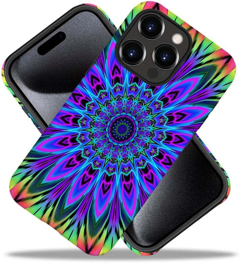 SEized Case Compatible with for iPhone 14 Pro Max,Tie Dye Floral Mandala Phone Case for Girl Women Boy Men,Durable Protection Case for iPhone 14 P...