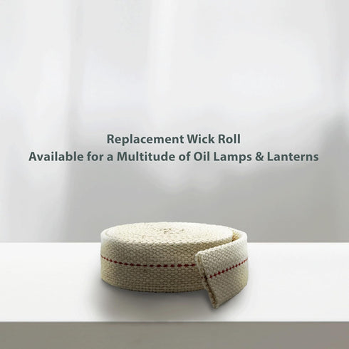 Light of Mine - 1" Inch 6' Foot, 100% Cotton Flat Wick for Paraffin Oil, Kerosene Based Lanterns, and Oil Lamps with Genuine Red Stitch (1" - 6' R...