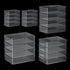 16pcs Small Plastic Boxes with Lids Clear Storage Containers Small Beads Organizer for Collecting Small Items, Jewelry, Game Pieces, 3 Sizes...