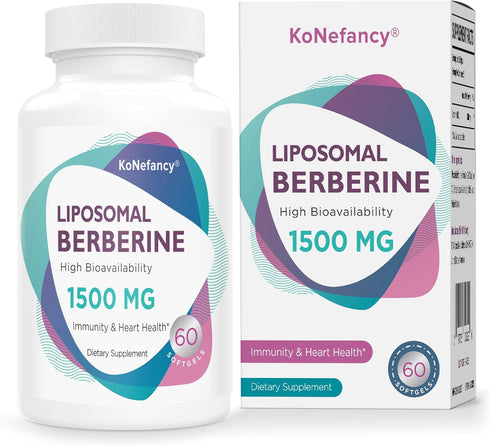 Berberine HCL Supplement 1500mg - High Bioavailability Liposomal Berberine Capsules for Women and Men, AMPK Activator...