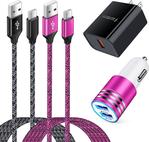 Android Moto Phone USB C Fast Charger for Moto G Fast/G Power/G Stylus/G Pro/G Play,One 5G UW ace/razr/Edge+,G7 Plus/Power/Play,X4 Z Z2 Z3 Z4,QC3....