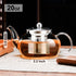 PARACITY Glass Teapot Stovetop 20 OZ/600ml, Tea pot with Removable 18/8 Stainless Steel Infuser, Borosilicate Clear Tea Kettle, Teapot Blooming an...