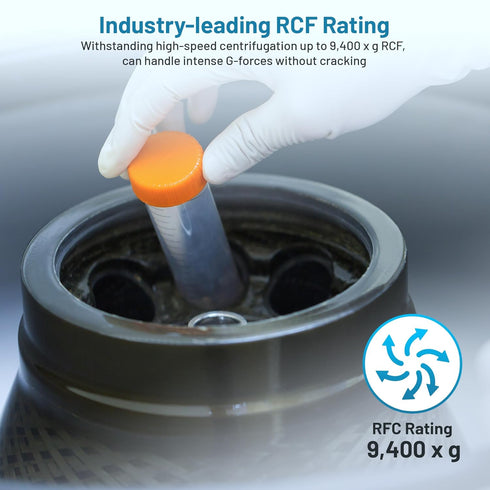 Conical Centrifuge Tubes 15mL, 100Pcs Sterile Polypropylene Test Tubes, Leak-Proof Screw Caps, Plastic Container with Graduated & Write Marks, Non...