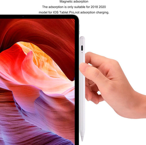 Tablet Stylus Pen, Capacitive Pen Display Power Touch Pen, Magnetic Adsorption Real Time Power Display Screen Pen with 2 Interchangeable Nibs...