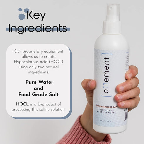 Hypochlorous Acid Face and Skin Spray - HOCL- Safe for use on Acne Prone Skin - Eczema - Dry Scalp - Post Procedure -Toner - Eye Lash Cleanser - F...