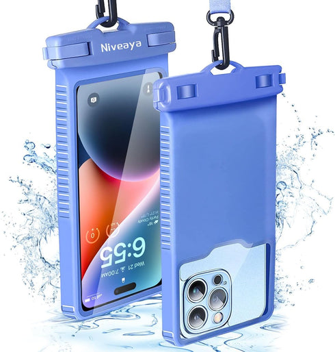 Niveaya Waterproof Phone Pouch, Waterproof Phone Case Compatible for iPhone 15 14 13 12 Pro Max Up to 7", IPX8 Cellphone Kayak Accessories, Travel...