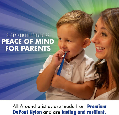 Brilliant Oral Care Kids Toothbrush with Soft Bristles and Round Head, for a Child Approved, Easy to Use All-Around Clean Mouth, Ages 5-9 Years, T...