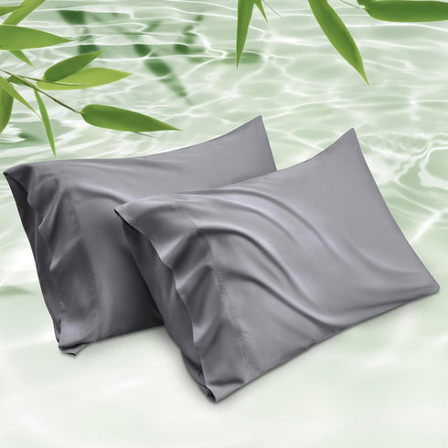 Bedsure Cooling Pillow Cases Queen Size Set of 2, Rayon Derived from Bamboo Cooling Pillowcases for Hot Sleepers, Cool Pillow Covers with Envelope...