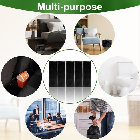 Trash Bags Bulk - 100 Count Garbage Bags 4 Gallon Trash Bag Small Trash Can Bags for Bedroom Kitchen Bathroom Home&Office...