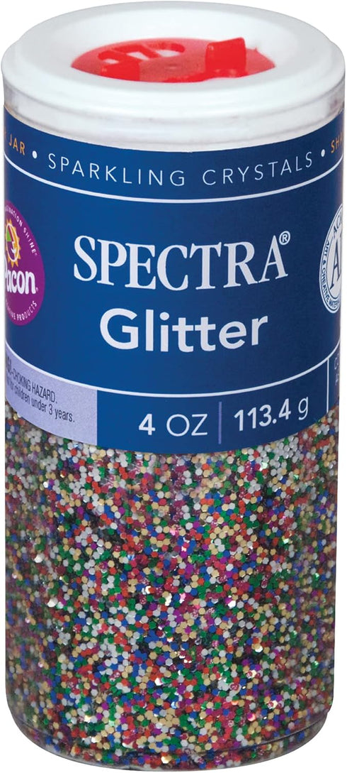 Spectra Arts & Crafts Glitter, Multi-Color, 4 oz., 1 Jar...