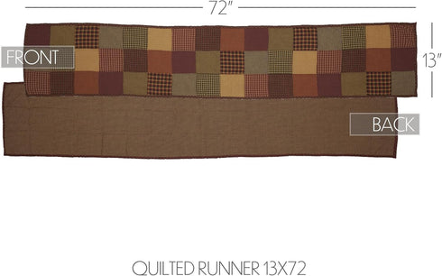VHC Brands, Heritage Farms, Cotton, 13x72, Quilted Runner, Red...