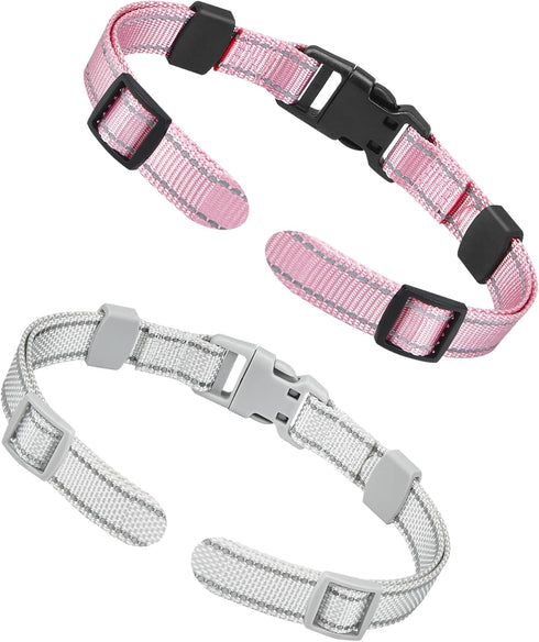 Collar Replacement Strap, Reflective Replacement Nylon Collar Strap, Durable Adjustable Dog Collar Replace Belt for Shock Training Bark Wireless F...