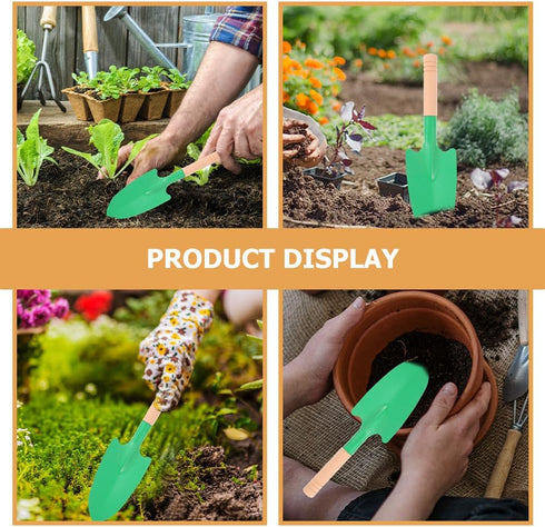 Kisangel 8pcs Wooden Handle Shovel Hand Shovel Garden Shovel Garden Spade Shovel Transplanter Trowel Potting Shovel Beach Sand Shovel Gardening Sh...