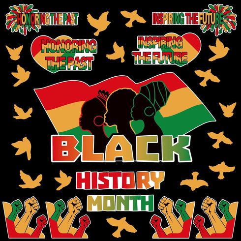 Black History Month Bulletin Board Decorations, 27 Pcs Black History Month Decorations African American National Holiday Bulletin Board Decoration...
