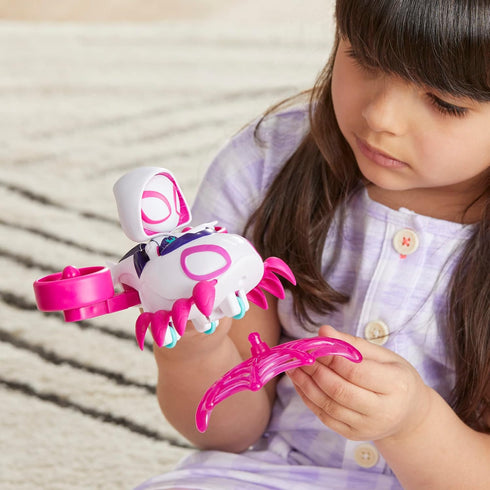 Spidey and His Amazing Friends Marvel Ghost-Spider Copter Set, 4-Inch Scale Action Figure with Vehicle and Accessory, Marvel Toys, Preschool Toys,...