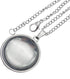 Julie Wang 10 Sets Stainless Steel Bezel Tray Pendant with Glass Cabochons and Chain for Resin Photo Jewelry Necklace Making Round 30x30mm...