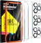 Milomdoi 3 Pack Screen Protector for Apple iPhone 12 Pro with 3 Pack Tempered Glass Camera Lens Protector, Ultra 9H Accessories, Case Friendly, Mo...