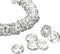 uxcell 200Pcs 6mm Rondelle Spacer Beads, Silver Plated Rhinestone Spacer Beads, Round Spacer Loose Beads for DIY Bracelet Necklace Jewelry Making ...