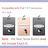 White Home Button Replacement for iPad 10.2" 2019 7th/8th/9th Gen (A2197/A2198/A2200/A2270/A2428/A2429/A2430) Incl Flex Cable Connector...