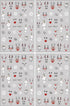 JMEOWIO 4 Sheets Christmas Glitter Nail Art Stickers Decals Self-Adhesive Pegatinas Uñas Snowflake Xmas Winter Holiday White Cute Elk Nail Supplie...