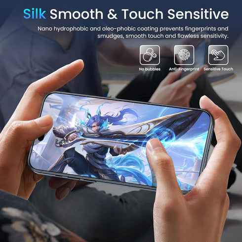 Fotbor Privacy Screen Protector & Camera Lens Protector for iPhone 15 Pro Max - Anti Spy Tempered Glass Kit with Easy Installation for 6.7 Inch Sc...