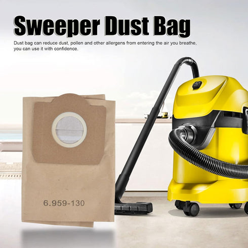 5PCS Vacuum Cleaner Dust Bag, Sweeper Cleaning Bag, 10.6oz Vacuum Cleaner Dust Bag, Portable Vacuum Cleaner Accessory, Suitable for Karcher 6.9593...