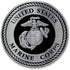 USMC Medallion – 2.25 Inches – Black and Silver Marine Corps EGA Eagle Globe Anchor Emblem...