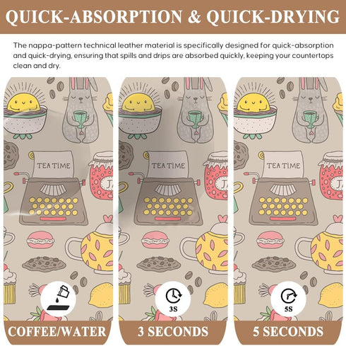 GOLLEY Coffee Mat - Fits Most Drip Coffee Makers and Small Appliances, Ideal for Coffee Bar Accessories,Dish Drying Mat, and drying mat for kitche...
