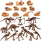 Dinosaur Head Skeleton Fossil Assorted Bones Playsets 23 PCS Action Figures Model Toys for Kids...
