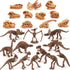 Dinosaur Head Skeleton Fossil Assorted Bones Playsets 23 PCS Action Figures Model Toys for Kids...