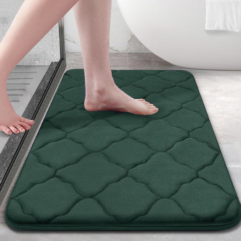 OLANLY Memory Foam Bath Mat Rug 30x20, Ultra Soft Non Slip and Absorbent Bathroom Rug, Machine Wash Dry, Comfortable, Thick Bath Rug Carpet for Ba...
