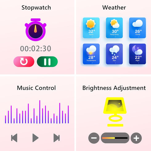 KALINCO Smart Watch for Women, 1.69" Fitness Tracker with Heart Rate, Blood Pressure, Blood Oxygen Tracking, Smartwatch with 100+ Sports Modes, St...