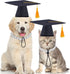 Pet Graduation Caps Small Dogs Black Graduation Hats with Yellow Tassel Pet Graduation Costume for Puppy Dogs Cats Party Outfits Accessories...