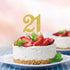 Numbrer 21 Cake Topper for Happy 21th Birthday or Anniversary Party Decoration Supplies...