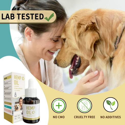 H?mp Oil for Dogs - Pets Hemp Calming Drops for Anxiety Sleep Pain Inflammation Arthritis Allergies - Supports Skin Itchy, Joint & Hip Health - He...