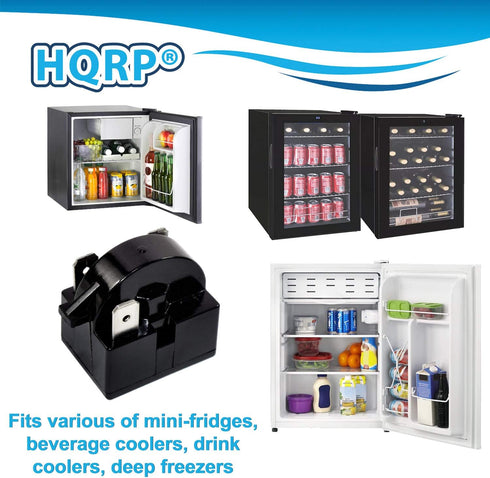 HQRP QP2-4R7 4.7 Ohm 3-Pin PTC Starter/Start Relay Replacement compatible with Mini Fridges, Compact Refrigerators, Beverage & Wine/Beer coolers, Deep Freezers, Beer/Wine Refrigerators