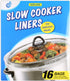 16 Bags Slow Cooker Liners, Disposable Multi Use Cooking Bags,Large Size Fit 3QT to 8QT, Plastic Bags for Slow Cooker, Pans, Aluminum Cooking Tray...