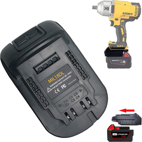 Battery Adapter Converter for Milwaukee to Dewalt Battery?for Milwaukee M18 18V Lithium Battery Convert to Dewalt 20V Lithium Battery Convert for ...
