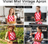 Violet Mist Red Plaid Vintage Apron for Women Girls Ladies Cute Ruffle Frilly Apron Red Christmas Aprons Retro Aprons for Kitchen Cooking Baking 5...