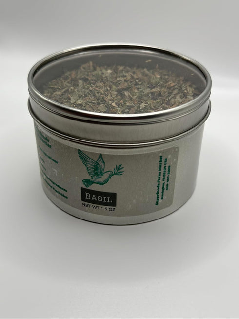 Organic Basil Leaf - USA Premium - 1.5oz - Clear Top Can - Superfoods Farm Market...
