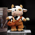 Cow Cattle Stuffed Animals Plush Toy 12" Large Milk Pillow Soft Cattle Plushies Cow Hug Pillow Stuffed Animals Doll for Boys and Girls (D: Brown l...