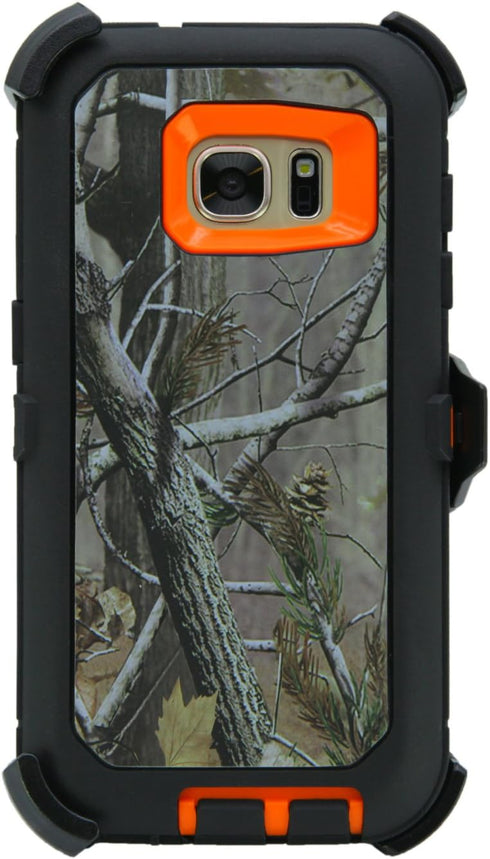 WallSkiN Case for Galaxy S7 (5.1") Heavy Duty Full Body Military Grade Drop Protection Carrying Cover Holder | Holster for Men Belt with Clip Stan...