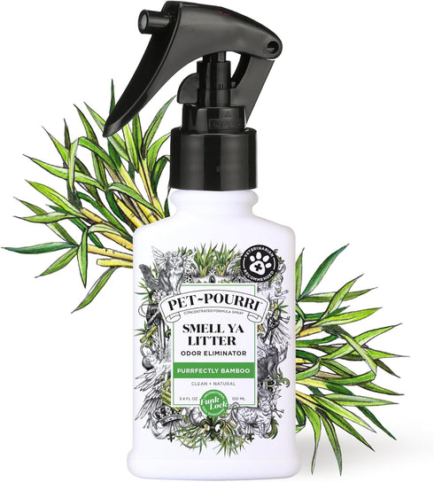 Pet-Pourri Smell Ya Litter Box Odor Freshener Spray, Purrfectly Bamboo, 3.4 Fl Oz - Bamboo (Veterinarian Recommended)...