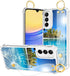 OOK Wrist Strap Case for Samsung Galaxy A15 5G with Kickstand, Seabeach Wristband Crystal Shockproof Protection Phone Case for Women Girls Clear C...