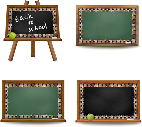 Whaline 32.8ft Highland Cow Bulletin Board Borders Cute Brown Cow Die-Cut Rolled Border Trim for Classroom Office Chalkboard Decoration...