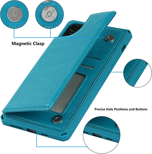 iCoverCase Compatible with iPhone 11 Pro Max Wallet Phone Case with Card Holder for Women, RFID Blocking Embossed PU Leather Wrist Strap Case for ...