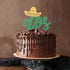 Dos Cake Topper Fiesta Party Second Birthday Spring Summer Party Decoration Supplies Handmade Green Double Side Glitter...